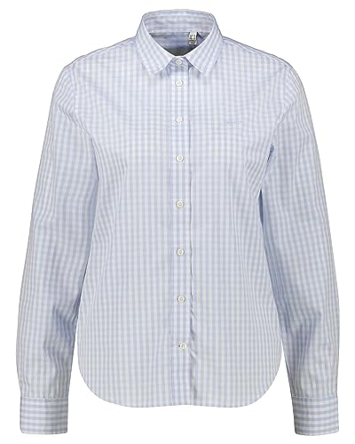 GANT Damen Reg Poplin Gingham Shirt Klassisches Hemd, Light Blue, 38 EU von GANT