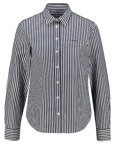 GANT Damen Reg Poplin Stripe Shirt Klassisches Hemd, Classic Blue, 44 EU von GANT