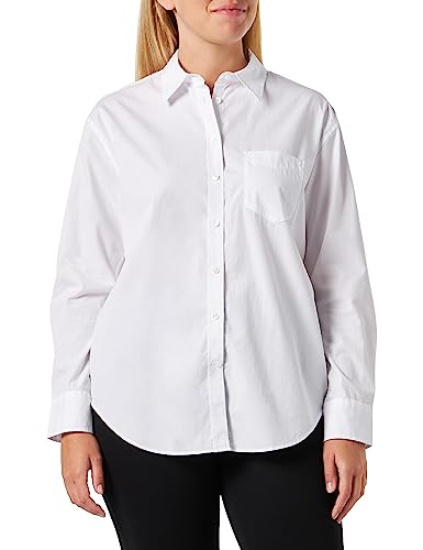 GANT Damen Rel Poplin Shirt Klassisches Hemd, Weiß, 36 EU von GANT