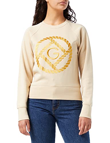 GANT Damen Rope ICON C-Neck Sweat Sweatshirt, Desert BEIGE, L von GANT