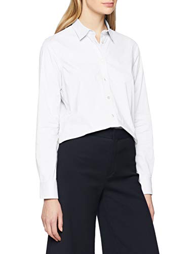 GANT Damen SOLID Stretch Broadcloth Shirt Bluse, White, 38 von GANT