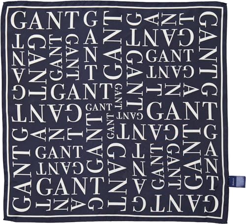 GANT Damen Seidenschal D1. TYPOGRAPHY SILK SCARF, blau, Einheitsgröße von GANT