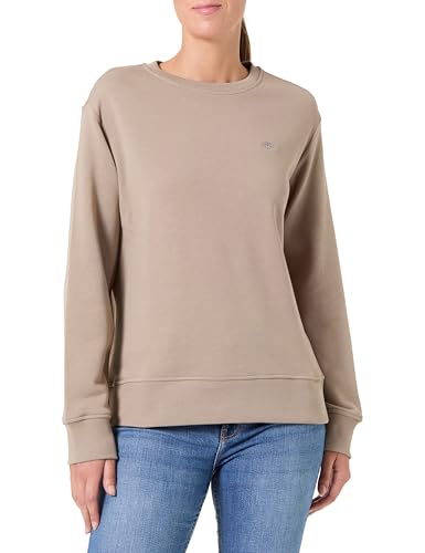 GANT Damen Shield C-Neck Sweat Sweatshirt, Taupe BEIGE, S von GANT