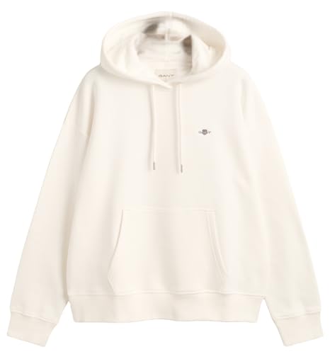 GANT Damen Shield Hoodie Kapuzenpullover, Eggshell, XS EU von GANT
