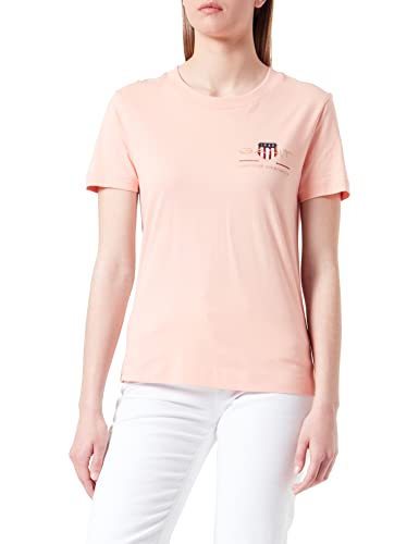 GANT Damen Shield SS ARCHIV Logo T-Shirt, Guava ORANGE, M von GANT