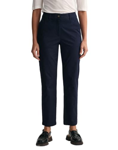 GANT Damen Slim Chinos Klassische Hose, Evening Blue, 36 von GANT