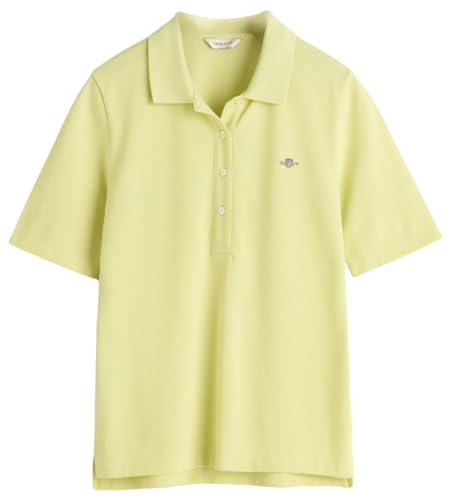 GANT Damen Slim Shield SS Pique Polo, Pastel Lime, Large von GANT