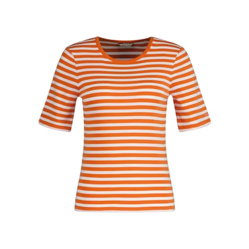 GANT Damen Slim Striped 1X1 Ribbed SS T-Shirt, Pumpkin ORANGE, M von GANT