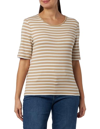 GANT Damen Slim Striped 1x1 Rib T-shirt T Shirt, Dark Khaki, XL EU von GANT