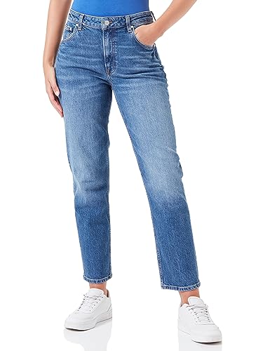 GANT Damen Straight Cropped Jeans, MID Blue Broken IN, 26 von GANT