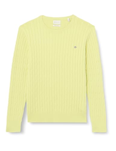 GANT Damen Stretch Cotton Cable C-Neck Pullover, Pastel Lime, XXL von GANT