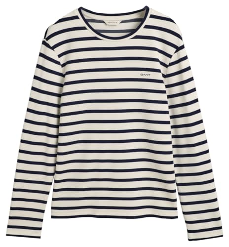 GANT Damen Striped LS T-Shirt, Classic Blue, X-Large von GANT