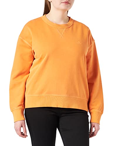 GANT Damen Sunfaded C-Neck Sweat Sweatshirt, Sweet ORANGE, M von GANT