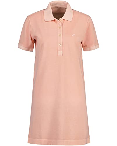 GANT Damen Sunfaded SS Polo Pique Dress POLOKLEID, Guava ORANGE, L von GANT