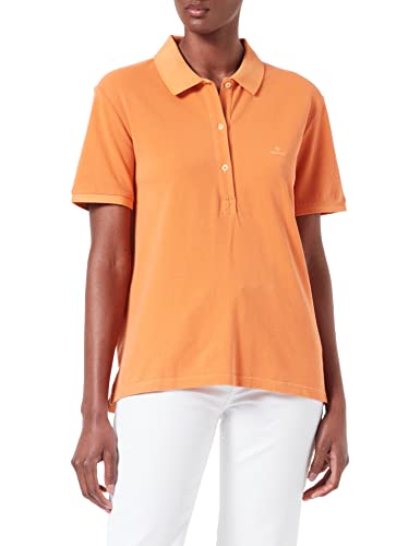 GANT Damen Sunfaded SS Polo Pique Polohemd, Sweet ORANGE, M von GANT