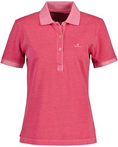 GANT Damen Sunfaded SS Polo Pique Poloshirt, Magenta PINK, S von GANT