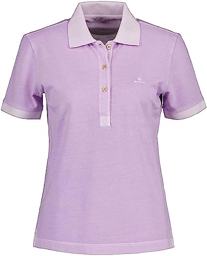 GANT Damen Sunfaded SS Polo Pique Poloshirt, Soothing Lilac, L von GANT