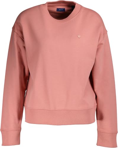 GANT Damen Sweatshirt ICON G Essential C-Neck Sweat (DE/NL/SE/PL, Alphanumerisch, M, Regular, Regular, Terracotta pink) von GANT
