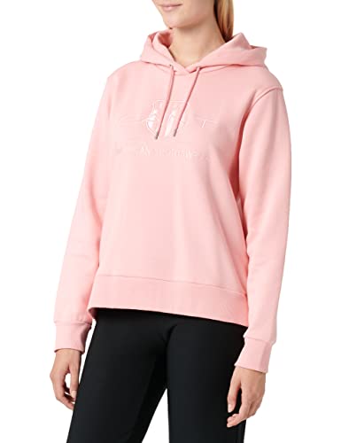 GANT Damen REG Tonal Shield Hoodie Kapuzenpullover, Geranium PINK, S von GANT