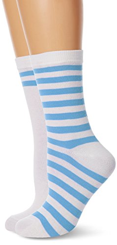 GANT Damen Two-Pack Striped Socken, Blau (Capri Blue), One Size von GANT