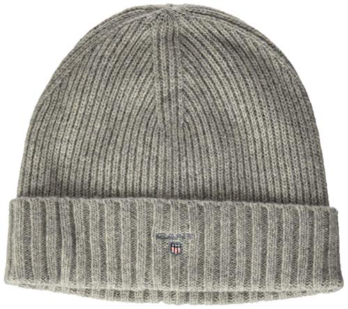 GANT Damen Wool Lined Beanie Ohrenschützer, Light Grey Melange, Einheitsgröße von GANT