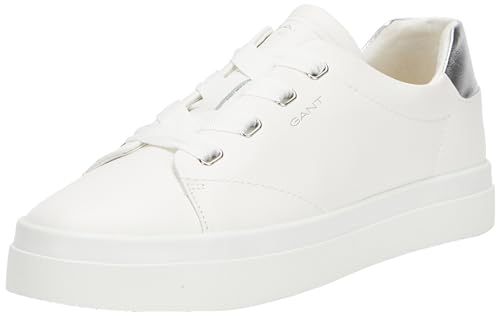 GANT FOOTWEAR Damen AVONA Sneaker, White/Silver, 38 EU von GANT