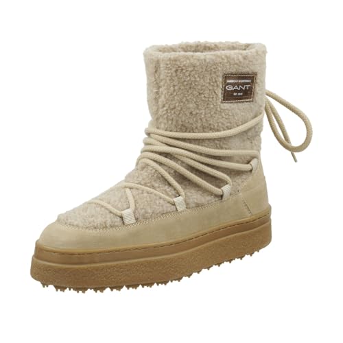 GANT FOOTWEAR Damen SNOWHILL Stiefelette, Taupe, 38 EU GANT FOOTWEAR Damen SNOWHILL Stiefelette, Taupe, 38 EU von GANT
