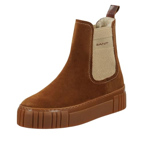 GANT FOOTWEAR Damen SNOWMONT Chelsea-Stiefel, Cognac, 40 EU von GANT