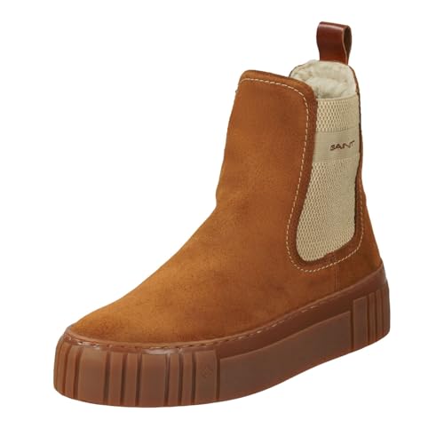 GANT FOOTWEAR Damen SNOWMONT Chelsea-Stiefel, Cognac, 41 EU von GANT