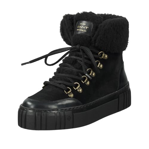GANT FOOTWEAR Damen SNOWMONT Halblange Stiefel, Black, 38 EU von GANT