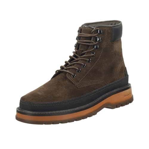 GANT FOOTWEAR Herren CLAFTON Stiefelette, Dark Brown, 41 EU von GANT