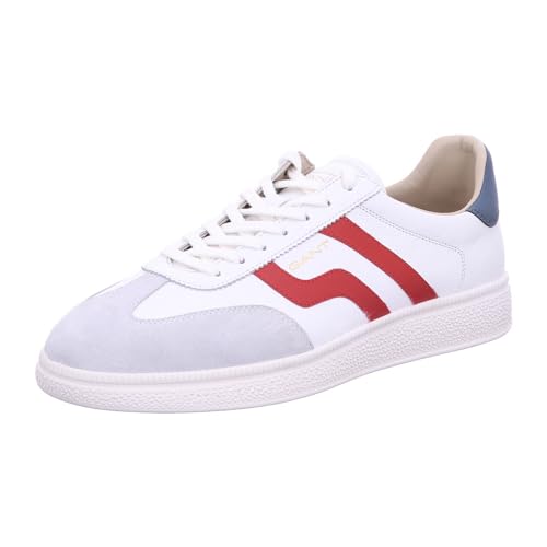 GANT FOOTWEAR Herren CUZMO Sneaker, White/red, 46 EU von GANT