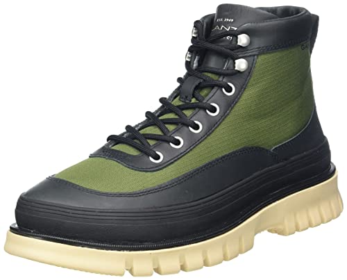 GANT FOOTWEAR Herren Nebrada Mid Boot Stiefelette, Black/Olive, 44 EU von GANT