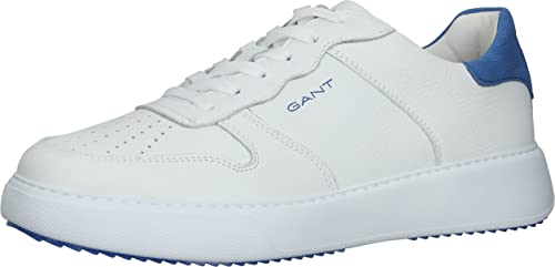 GANT FOOTWEAR Herren PALBRO Sneaker, White/Beacon Blue, 41 EU von GANT