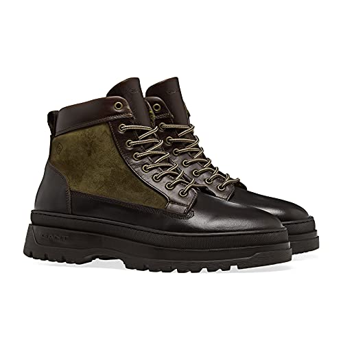 GANT FOOTWEAR Herren St Grip Mid Lace Boot Stiefelette, ivy Green/dk bro/Espresso, 43 EU von GANT