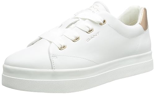 GANT FOOTWEAR Damen AVONA Sneaker, br.wht./Rose Gold, 42 EU von GANT