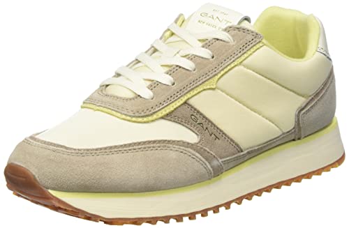 GANT FOOTWEAR Damen BEVINDA Sneaker, Taupe/Yellow, 42 EU von GANT