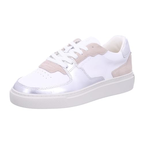 GANT FOOTWEAR Damen JULICE Sneaker, White/Silver/beige, 39 EU von GANT