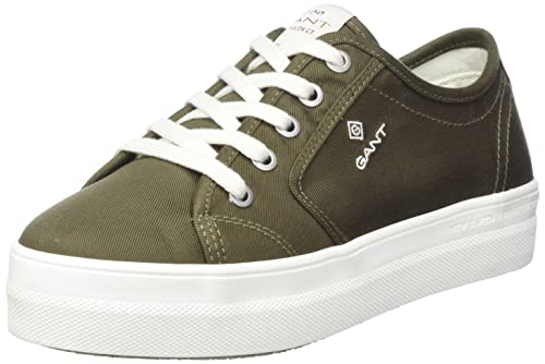 GANT FOOTWEAR Damen Leisha Sneaker, Dark Olive, 40 EU von GANT