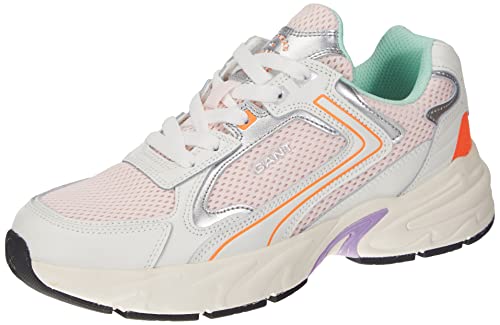 GANT FOOTWEAR Damen MARDII Sneaker, wht/Silver/orange, 36 EU von GANT