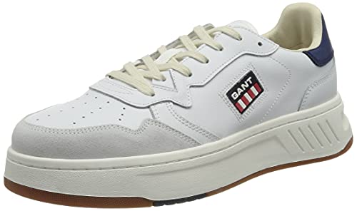 GANT FOOTWEAR Herren Kazpar Sneaker, wht/Beacon Blue, 46 EU von GANT