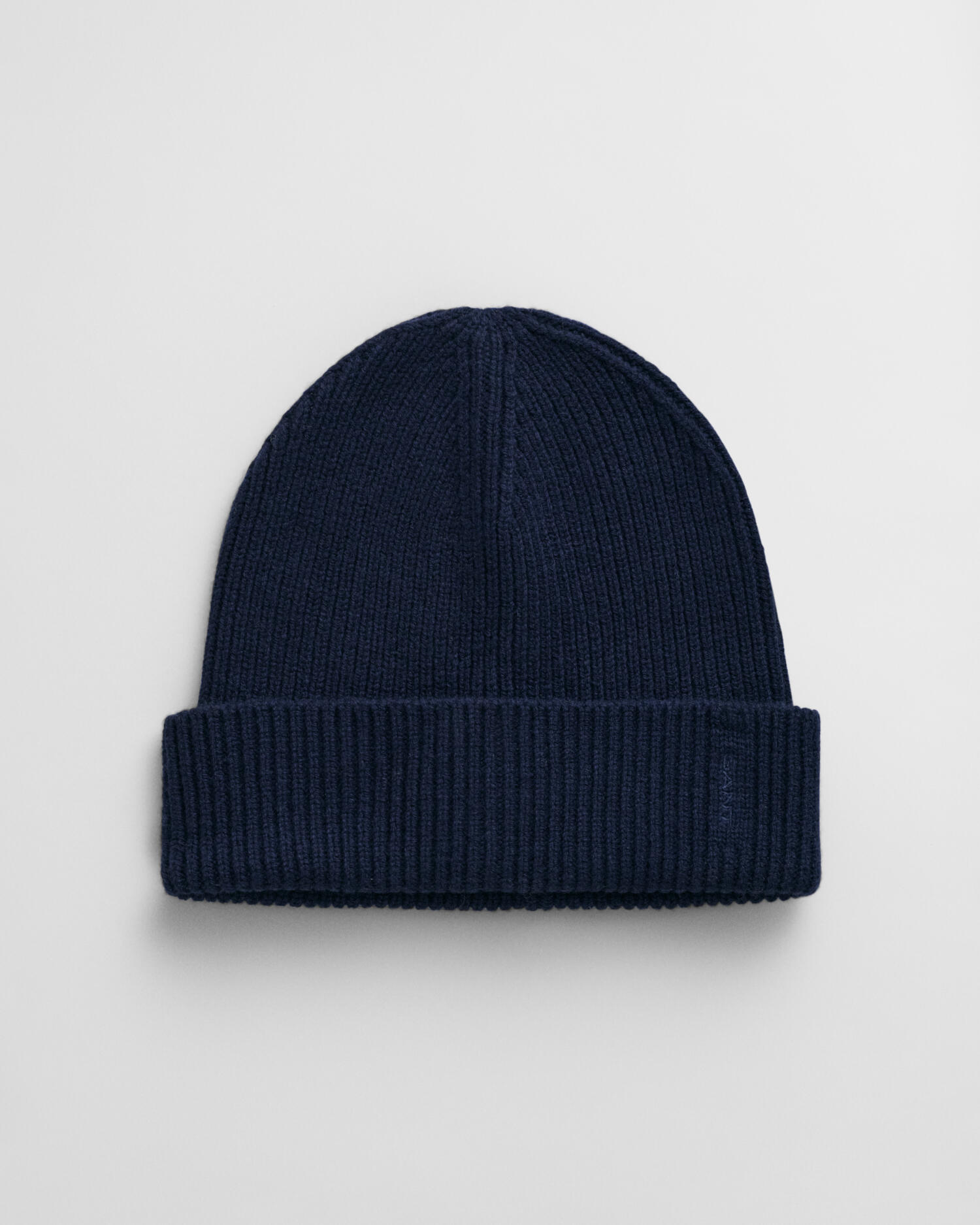 GANT - Gerippte Beanie aus Wolle evening blue - Gr. - OS von GANT