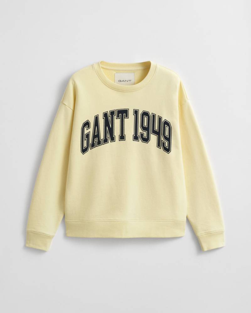 GANT - Graphic Rundhals-Sweatshirt vanilla yellow - Gr. - S von GANT