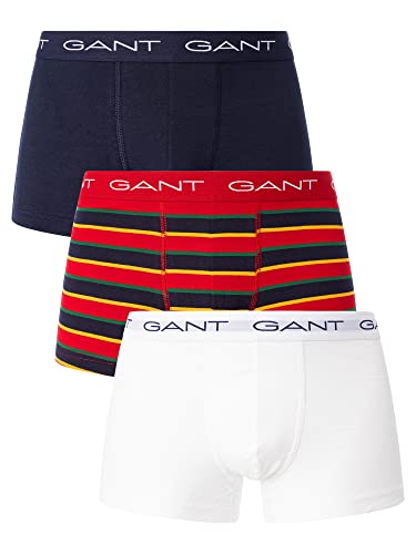 GANT Herren 3 Pack Essentials Trunks, Mehrfarbig, L von GANT