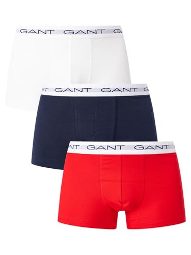 Gant Herren 3-Pack Trunk 3ER Pack, Mehrfarbig, XXL von GANT