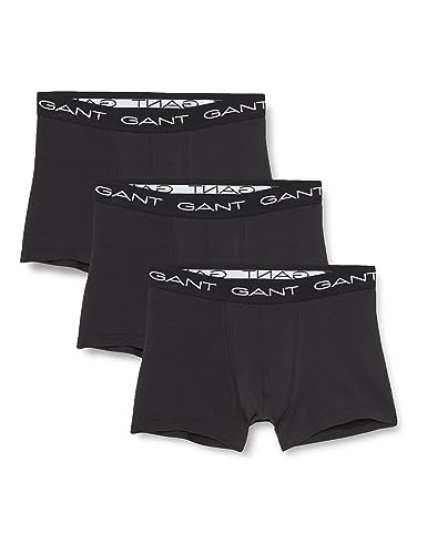 GANT Herren 3-Pack Trunk 3ER Pack, Schwarz, L von GANT