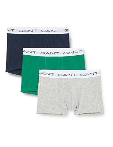 GANT Herren 3-Pack Trunk Seasonal Solids Boxershorts, Kelly Green, L von GANT