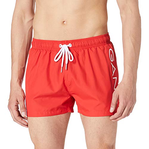 GANT Herren SC Lightweight Logo Swim Shorts Badehose, Bright RED, S von GANT
