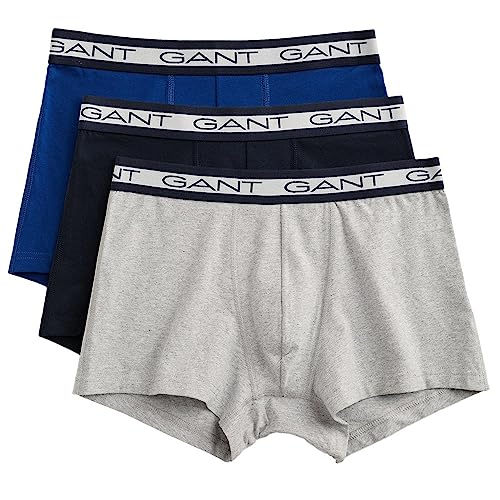 Gant Herren Basic Trunk 3-Pack Boxershorts 3ER Pack, Light Grey Melange, M von GANT