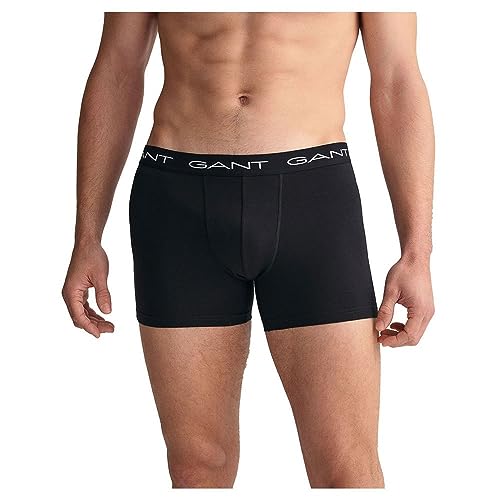 GANT Herren Boxer Brief 3-Pack Boxershorts, Black, XXL von GANT